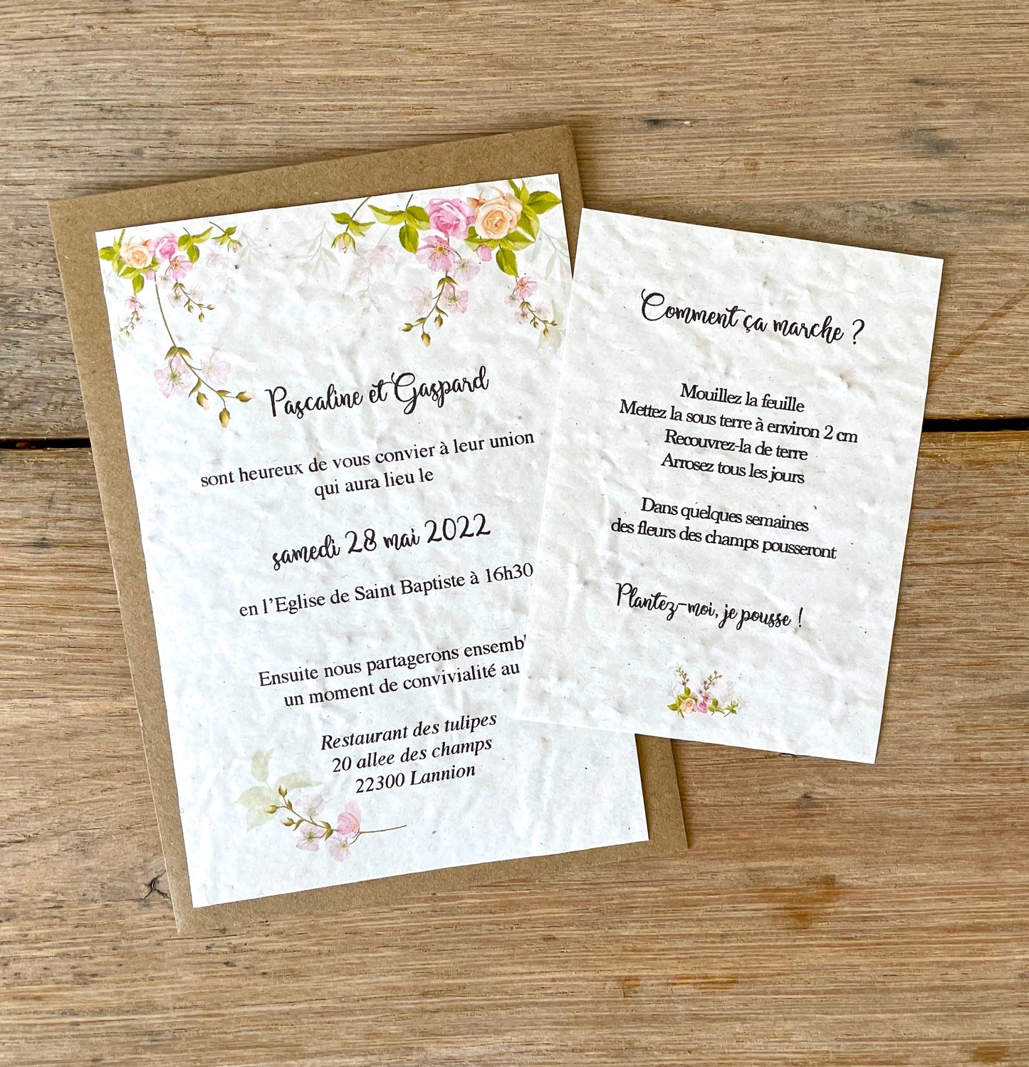 Faire-part flower