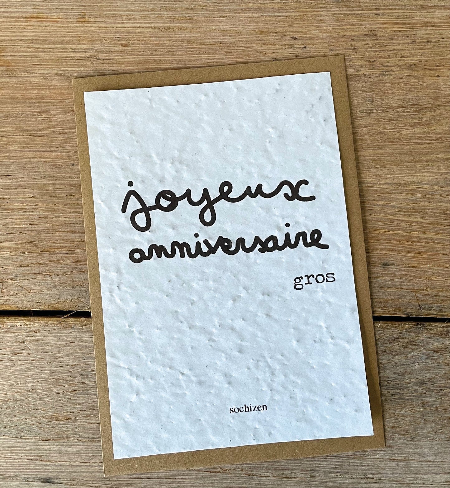 Carte à planter joyeux anniversaire gros