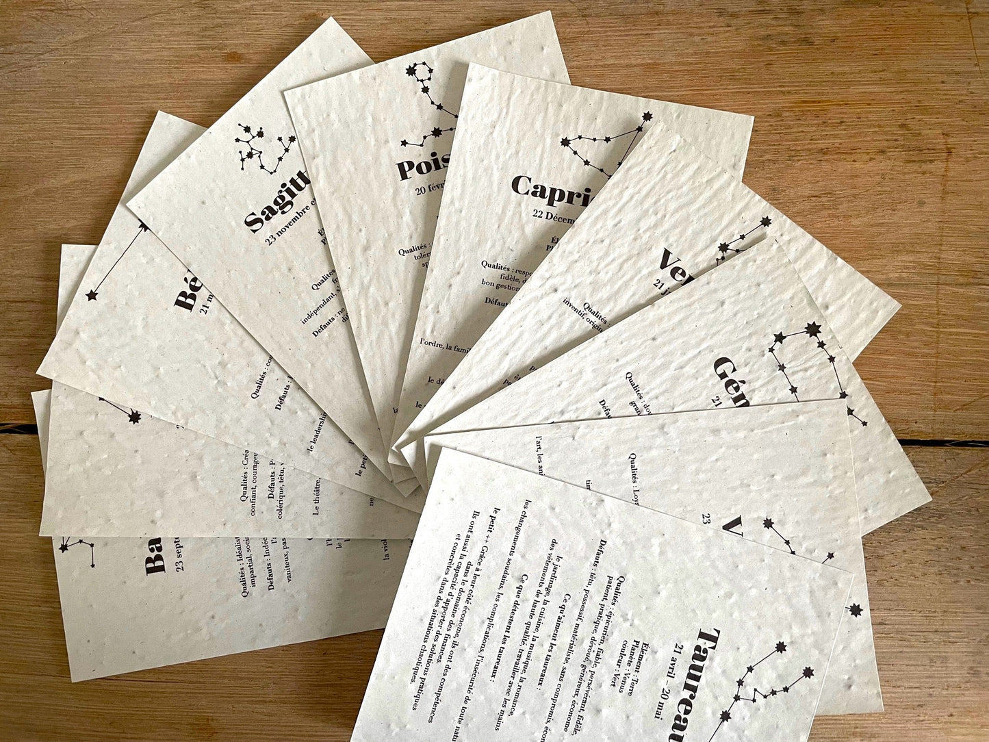 Carte à planter signe du zodiaque verseau
