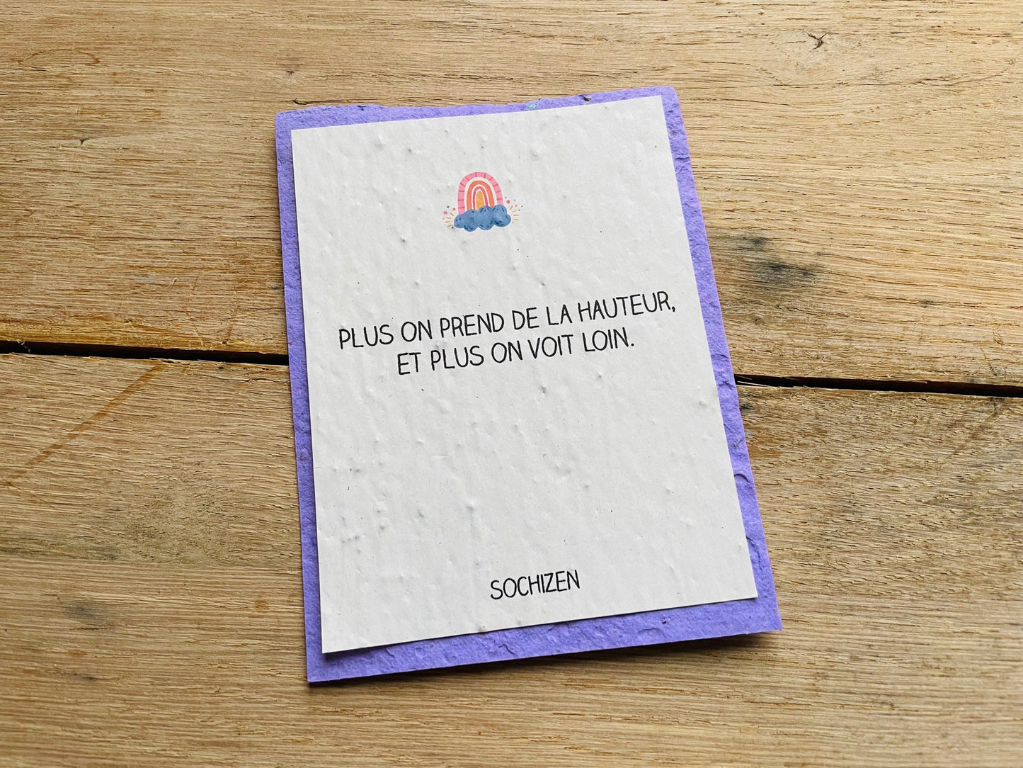 4 Cartes à planter message positif