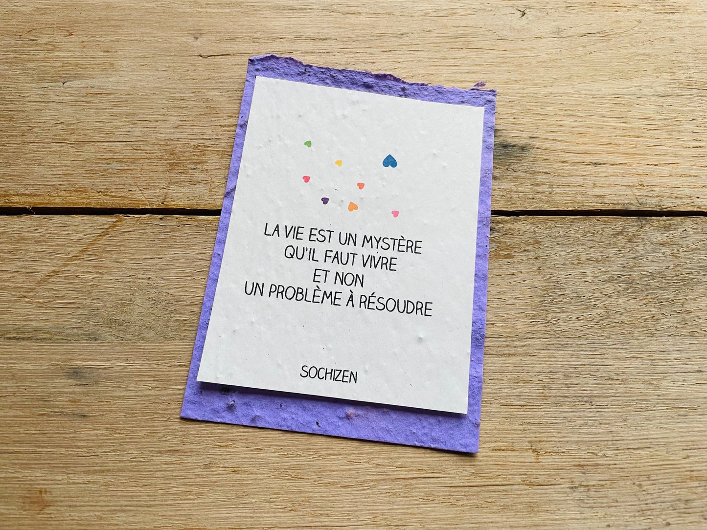 4 Cartes à planter message positif