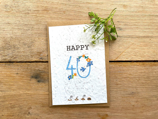 Carte à planter Happy 40