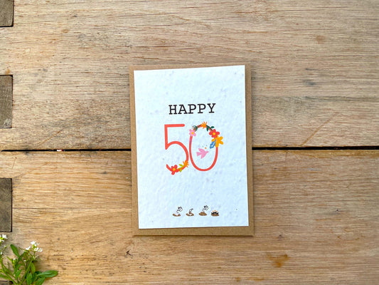 Carte à planter Happy 50