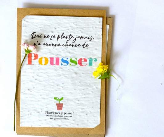 Carte à planter message