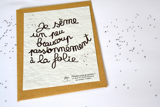Carte à planter message je sème