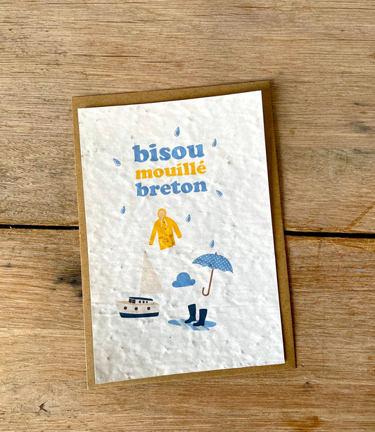 Carte bisou mouillé