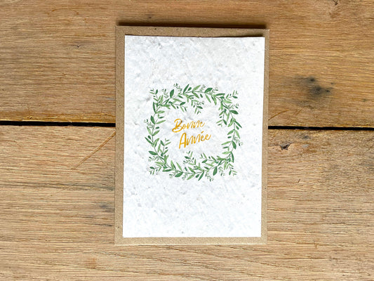 5 Cartes de voeux à planter . carte bonne année