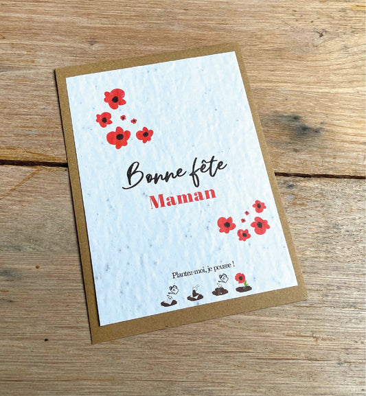 Carte à planter coquelicot