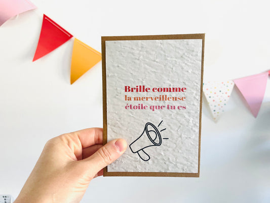 Carte à planter Brille comme l'étoile