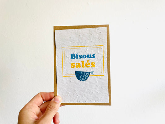 Carte à planter Bisous salés
