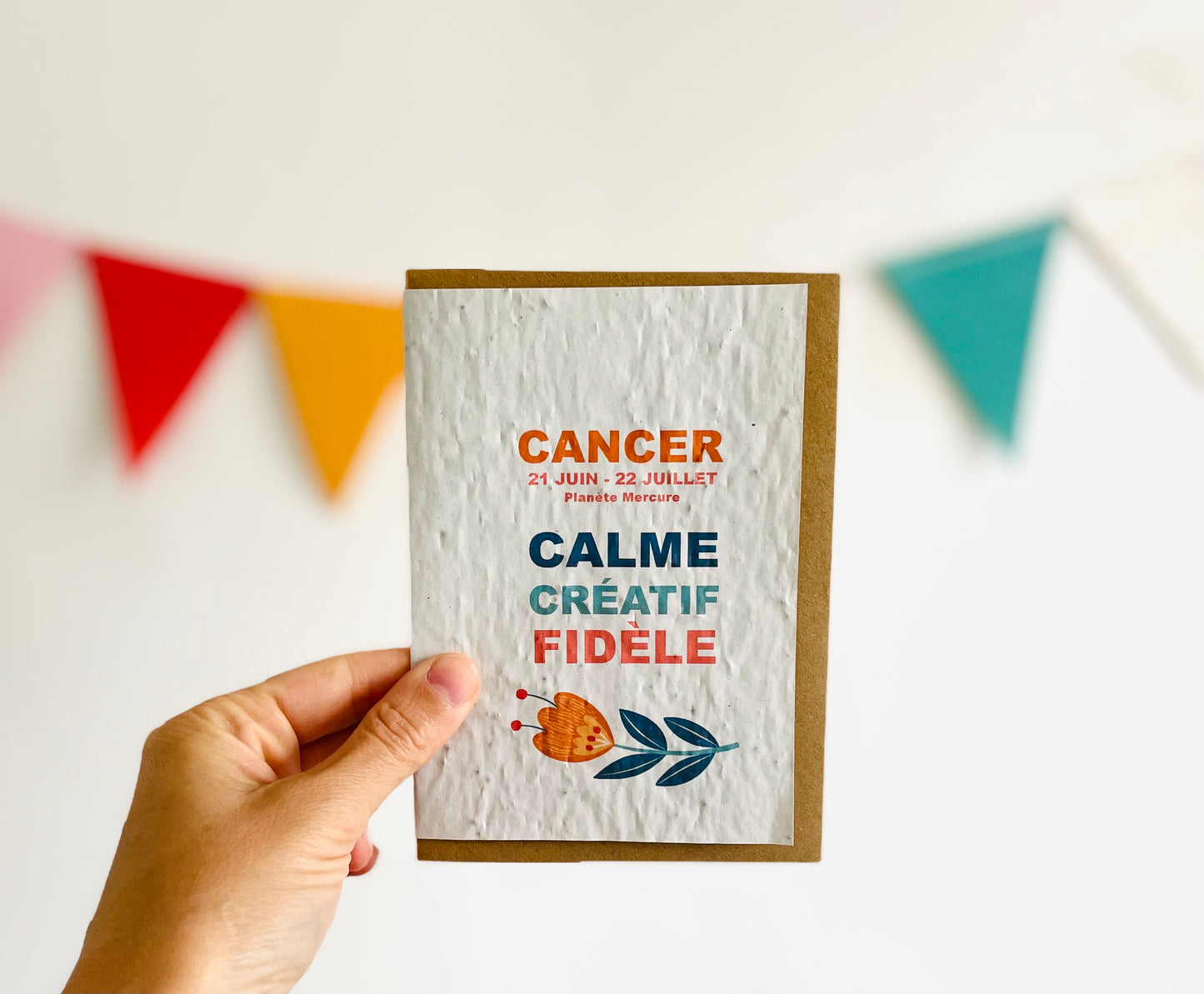 Carte à planter signe du zodiaque cancer