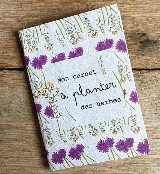 Carnet à planter herbes aromatiques