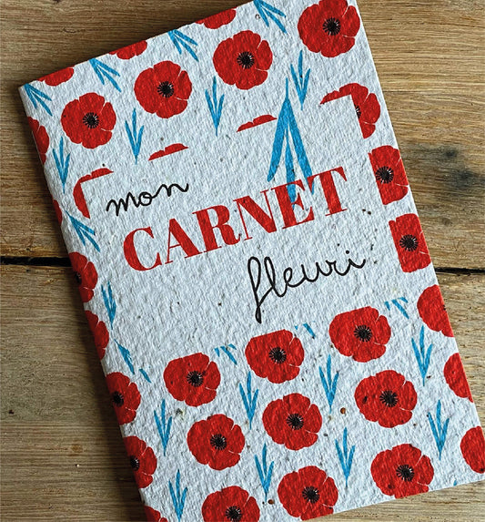 Carnet à planter coquelicot