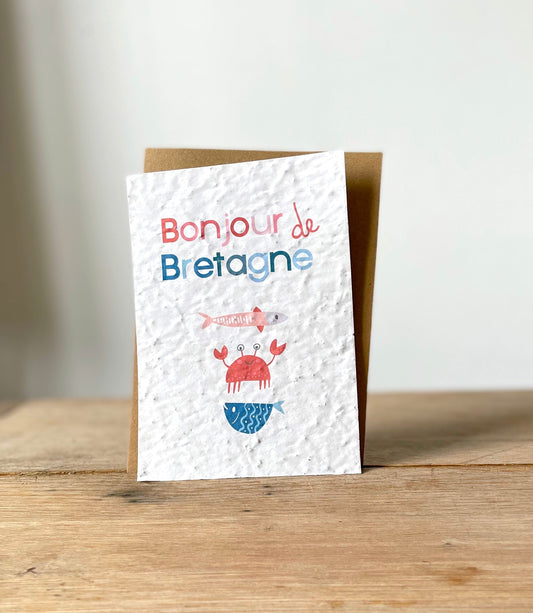 Carte bonjour de Bretagne