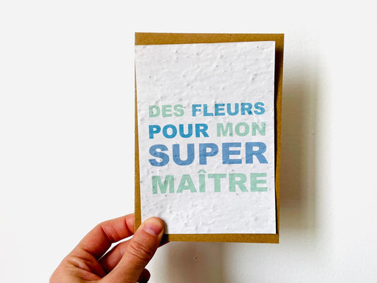 Carte à planter merci maitre