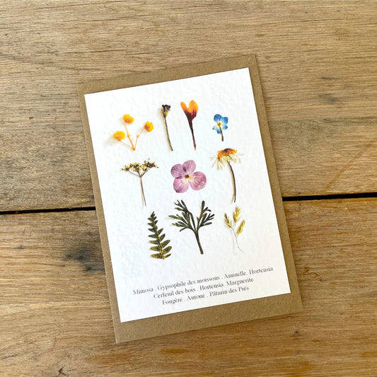 Carte mille et une fleurs
