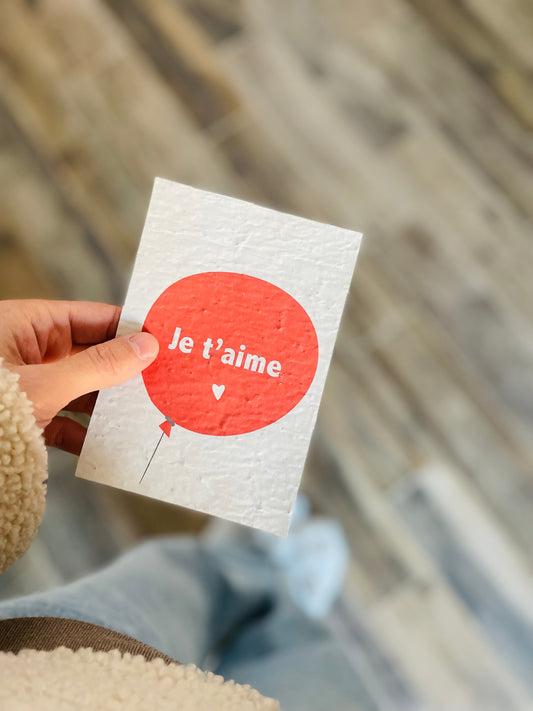 Carte à planter je t'aime