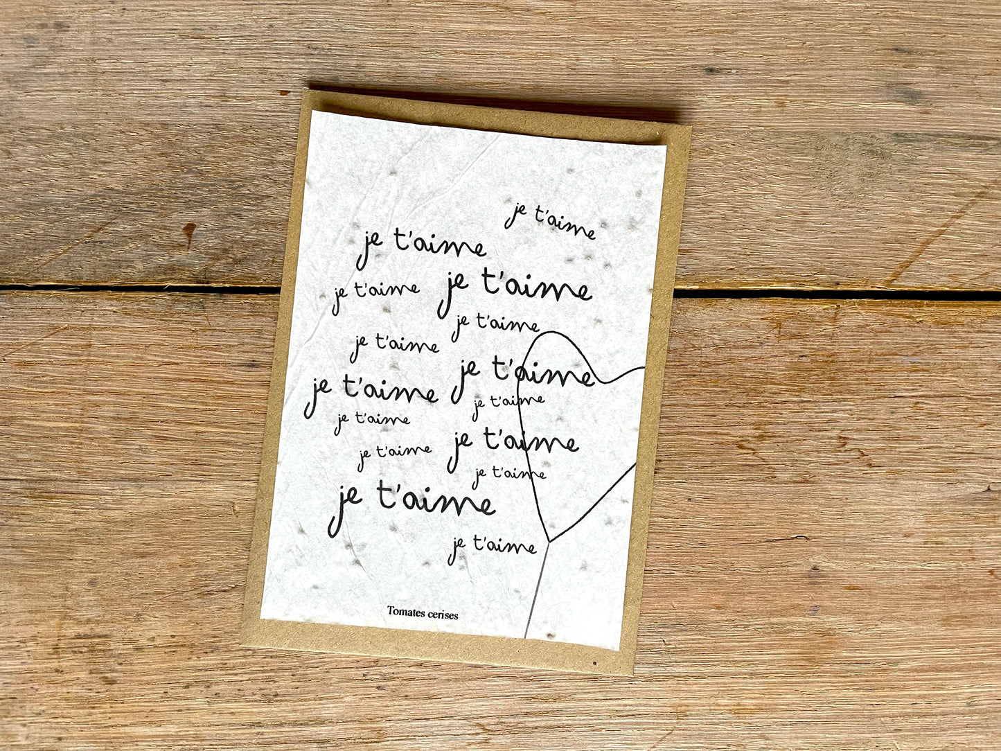 Carte à planter je t'aime