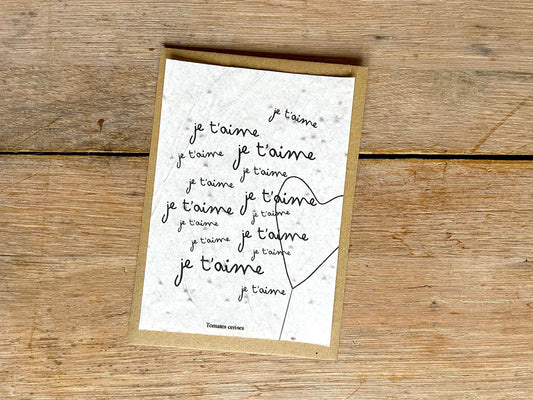 Carte à planter je t'aime