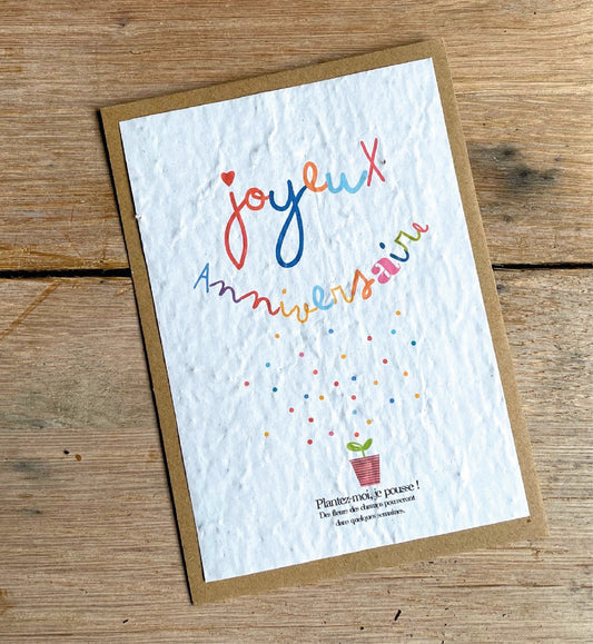 Carte à planter anniversaire enfant