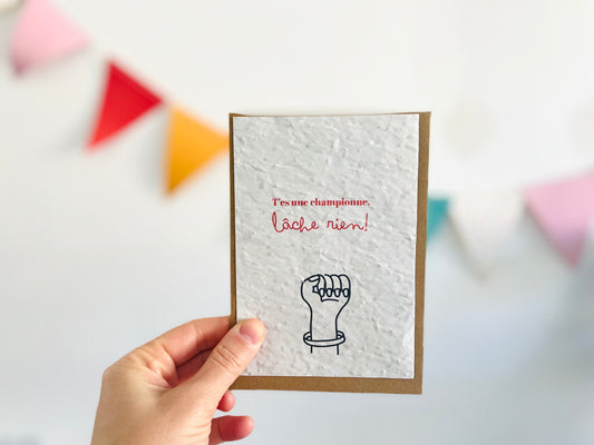 Carte à planter attachiante