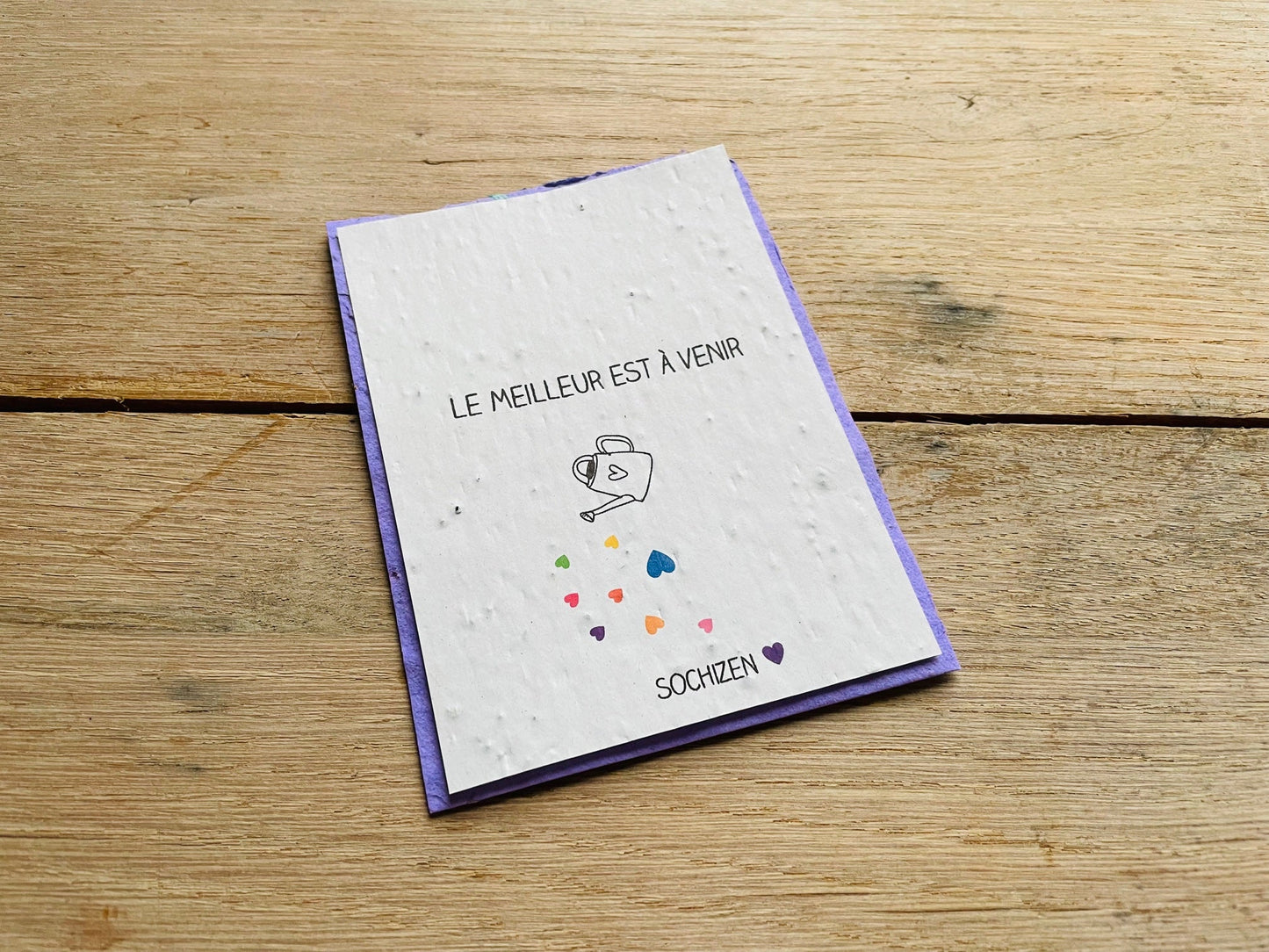 4 Cartes à planter message positif