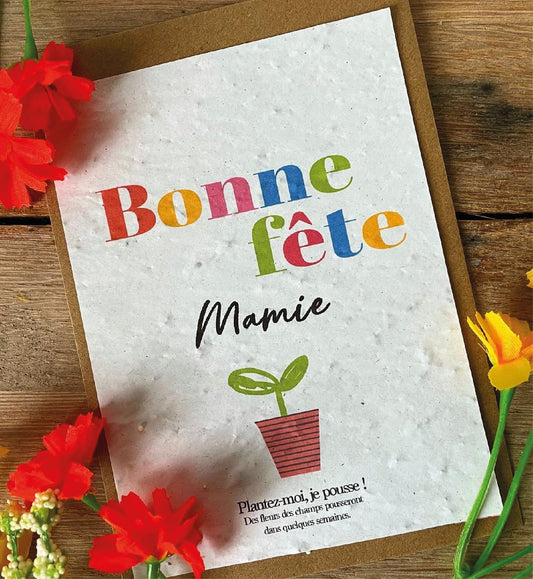 Carte à planter mamie