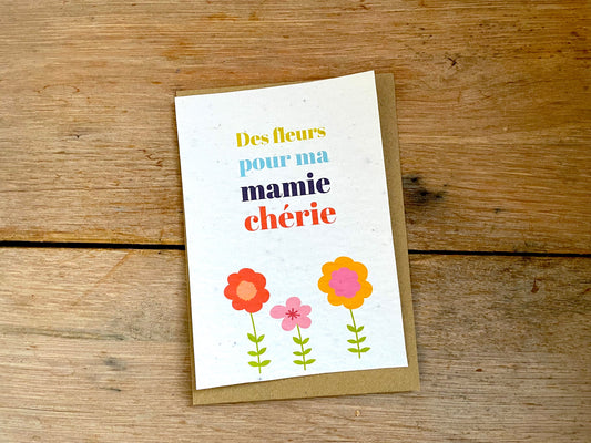 Carte à planter Mamie chérie