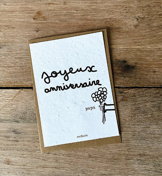 Carte à planter anniversaire papa