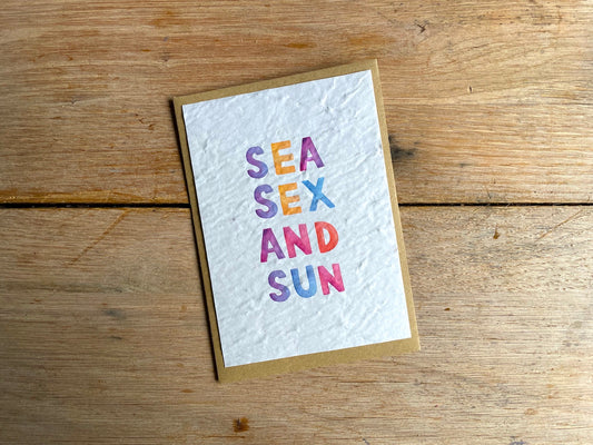 Carte à planter sea, sex and sun