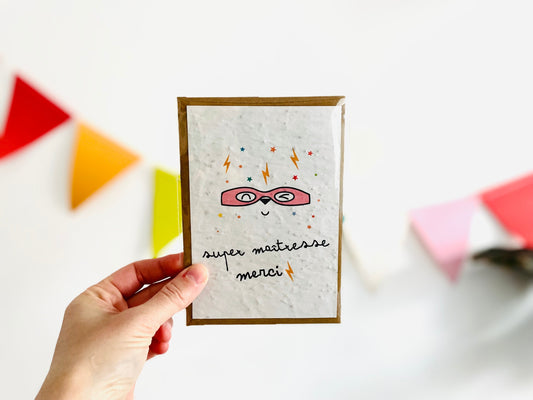 Carte à planter super maîtresse