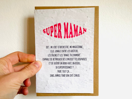 Carte à planter définition super maman