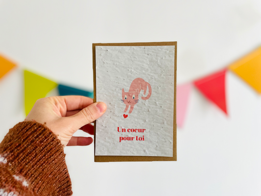 Carte à planter un coeur pour toi