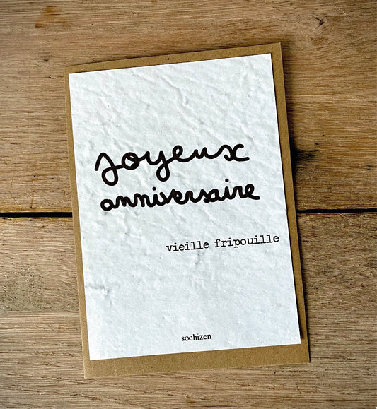 Carte à planter vieille fripouille
