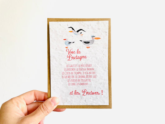 Carte à planter vive la Bretagne